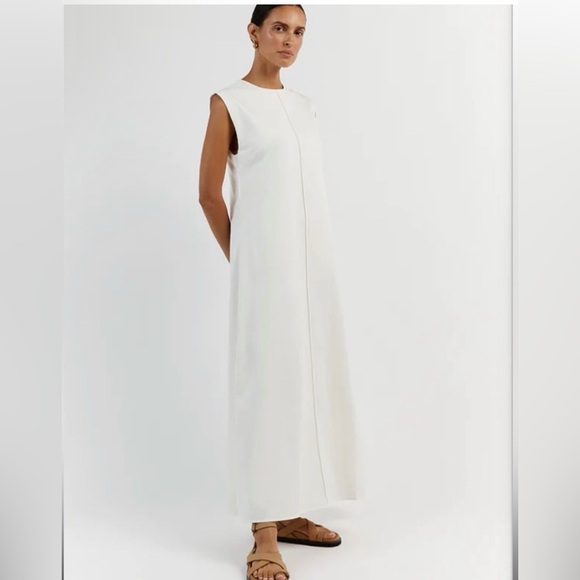 DISSH Dresses & Skirts - DISSH MAGGIE WHITE COTTON MIDI DRESS